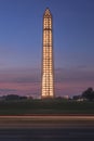 Washington DC Monument Illuminated Royalty Free Stock Photo
