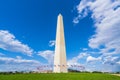 Washington dc,Washington monument on sunny day with blue sky background Royalty Free Stock Photo