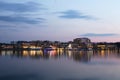 Washington DC National Harbor Waterfront at Night Royalty Free Stock Photo