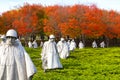 WASHINGTON DC - NOVEMBER 09, 2014: Korean War Veterans Memorial. Royalty Free Stock Photo