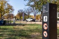 Sign reminding tourists to please respect your National Monuments on the National Mall