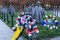 Veterans Day wreaths placed at the Korean War Memorial