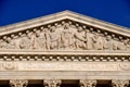 Washington, DC: Pediment of the U. S. Supreme Court Royalty Free Stock Photo