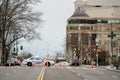 Washington DC police car blocking a street in preparation of the presidential inauguration scheduled for January 20th