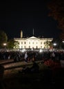 Washington, DC - 11-4-2023: Pro-Palestine Protestors at the White House at Night Royalty Free Stock Photo