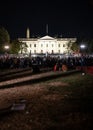 Washington, DC - 11-4-2023: Pro-Palestine Protestors at the White House at Night Royalty Free Stock Photo