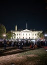 Washington, DC - 11-4-2023: Pro-Palestine Protestors at the White House at Night Royalty Free Stock Photo