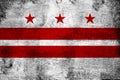 Washington dc rusty and grunge flag illustration