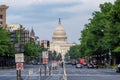 Washington DC skyline from Pennsylvania Avenue Royalty Free Stock Photo