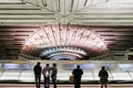 Washington DC Subway Station Motion Blur Platform Waiting Ceiling Transportation