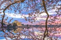 Washington, DC at the Tidal Basin and Jefferson Memorial Royalty Free Stock Photo