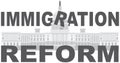 Washington DC Capitol Immigration Reform vector