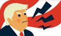 President Donald Trump vector illustration caricature portrait Royalty Free Stock Photo