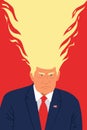 President Donald Trump vector illustration caricature portrait Royalty Free Stock Photo