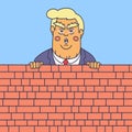 WASHINGTON DC, US - FEBRUARY 2019: President Donald Trump Wall Build