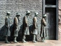 Statues of men waiting for bread, during the great depression at Franklin Delano Roosevelt Memorial Royalty Free Stock Photo