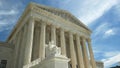 WASHINGTON, DC, USA -April, 2, 2017: us supreme court and statue contemplation of justice in washington dc Royalty Free Stock Photo