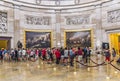 interior of the Washington capitol hill dome Rotunda with tourists Royalty Free Stock Photo