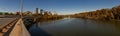 An autumn landscape panorama of Potomac river Theodore Roosevelt Island