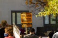 Anti-Trump Protesters make demonstrations in Black Lives Matter Plaza near White House. Royalty Free Stock Photo