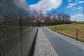 Visitors at the Vietnam Veterans Memorial