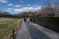 Visitors Walking by the Vietnam Veterans Memorial