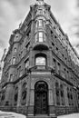 Washington DC, USA. Historic SunTrust building with the clock tower. Black and white version of the shot. Royalty Free Stock Photo