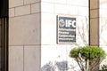 Washington, DC, USA- January 12, 2020: IFC sign on their headquarters building in Washington, DC, USA.