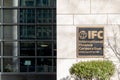 Washington, DC, USA- January 12, 2020: IFC sign on their headquarters building in Washington, DC, USA.