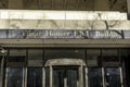 Washington, DC, USA- January 12, 2020: Sign of Federal Bureau of Investigation FBI headquarters building in Washington, DC, USA. Royalty Free Stock Photo