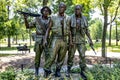 Washington DC, USA June 2, 2023: Bronze statue of Hispanic, Caucasian and African American on the National Mall. Royalty Free Stock Photo