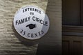 Washington DC, USA June 2, 2023: Entrance sign to Ford\'s Theatre on 10th Street where US President Abraham Lincoln. Royalty Free Stock Photo