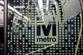 Washington DC, USA - June 9, 2019: Washington Metropolitan Area Transit Authority WMATA metro logo on new 7000 series train -