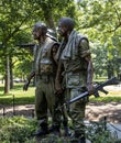 Washington DC, USA June 2, 2023 : Vertical photo of Frederick Hart\'s bronze statue of the three soldiers. Royalty Free Stock Photo