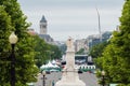 Washington DC, USA - June 9, 2019: View of The Peace Monument, also known as the Naval Monument or Civil War Sailors Monument near Royalty Free Stock Photo