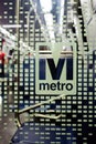 Washington DC, USA - June 9, 2019: Washington Metropolitan Area Transit Authority WMATA metro logo on new 7000 series train -