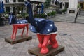 Democratic symbol donkey and republic elephant