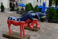 Democratic symbol donkey and republic elephant