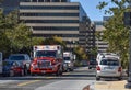 An Ambulance Answers an Emergency Call on D Street, Near 3rd Street in Downtown Washington, DC