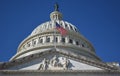 Looking Up at the U.S. Capitol Building from the Stairs on the East Side on a Bright, Clear Day in Autumn Royalty Free Stock Photo