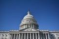 Looking Up at the U.S. Capitol Building from the Stairs on the East Side on a Bright, Clear Day in Autumn Royalty Free Stock Photo