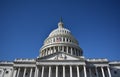 Looking Up at the U.S. Capitol Building from the Stairs on the East Side on a Bright, Clear Day in Autumn Royalty Free Stock Photo