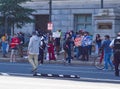 Pro-Life Counter Protester Gather Across Pennsylvania Avenue from the WomenÃ¢â¬â¢s March at Freedom Plaza