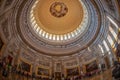 Interior of the Washington Capitol hill dome, Washington DC Royalty Free Stock Photo