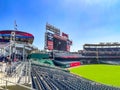 Nationals Park, Scoreboard and Outfield as Seen from Left Field Stands Royalty Free Stock Photo