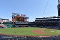 Nationals Park, Scoreboard and Outfield as Seen from Stands Down the Third Base Foul Line Royalty Free Stock Photo