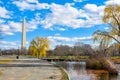 Washington DC, USA. Washington Monument from Constitution Gardens.