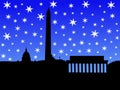 Washington DC in winter Royalty Free Stock Photo