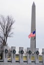 Washington DC, WWII Memorial and Monument Royalty Free Stock Photo