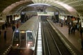 WASHINGTON, DISTRICT OF COLUMBIA - APRIL 14: Washington DC Metro Subway Train Station on April 14, 2017